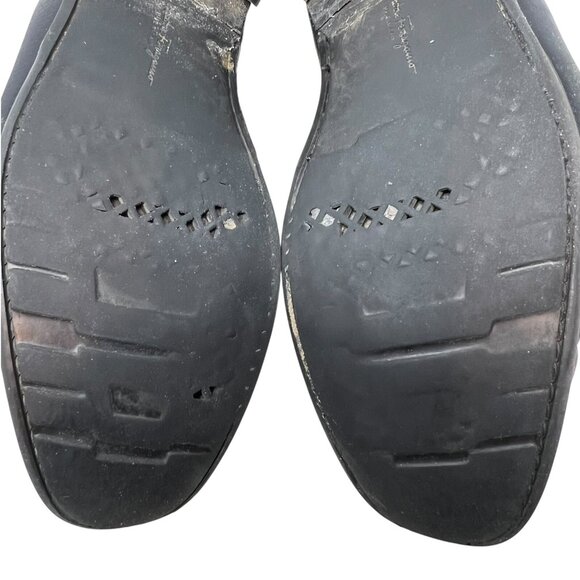 Salvatore Ferragamo Mens 13 Gancini Bit Loafers Black Leather Driving Shoes Flaw main image 6